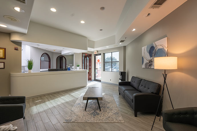 waiting area inside the Copperfield Dentistry in Houston, TX
